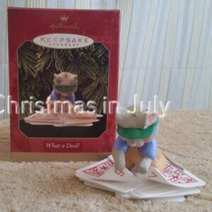 Hallmark 1997 What a Deal playing card shuffle dealer Christmas Ornament